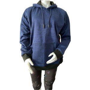 🔧Men’s Hoodie Size L Huntington BC navy Space Dye Long Sleeve Pullover,pocket